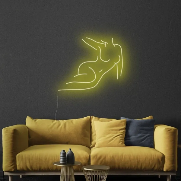 ENSEIGNE LUMINEUSE "SILHOUETTE DE FEMME" NÉON FLEX PERSONNALISÉE, CHOIX DE TAILLE ET COULEUR, 55 et 78 cm – Image 4