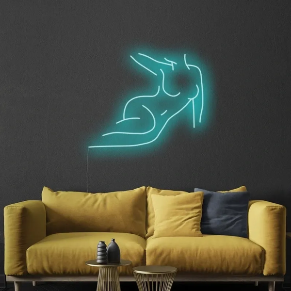 ENSEIGNE LUMINEUSE "SILHOUETTE DE FEMME" NÉON FLEX PERSONNALISÉE, CHOIX DE TAILLE ET COULEUR, 55 et 78 cm – Image 5
