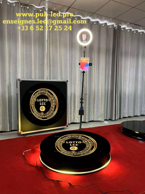 PHOTOBOOTH 360° 60CM - SOCLE TOURNANT MOTORISÉ POUR CAMÉRA – Image 2
